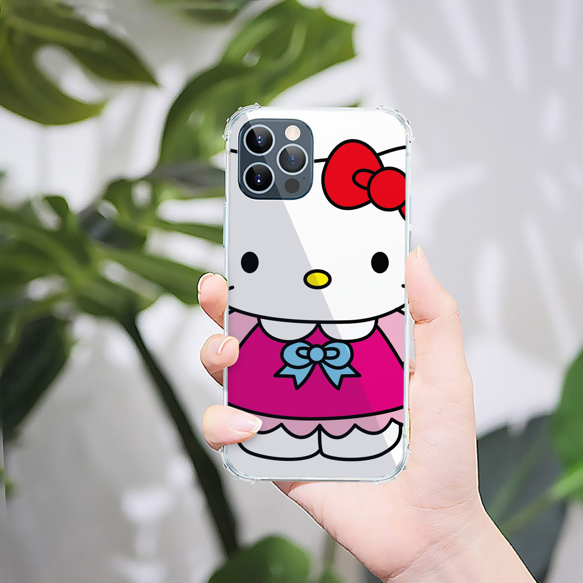 （画像用） Hello Kitty ハローキティ 【iPhone 12シリーズ対応】透明スマホケース（クリアソフトケース）